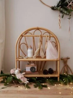 Armoire Poupon En Rotin Beige - Vertbaudet