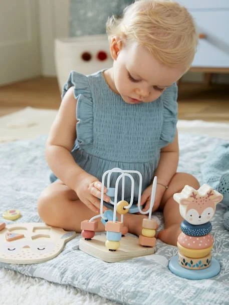 Coffret 3 Jeux D'éveil Les Amis De La Forêt En Bois FSC® Beige - Vertbaudet 4 Coffret 3 Jeux D'éveil Les Amis De La Forêt En Bois FSC® Beige - Vertbaudet – Image 2