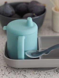 Coffret D’apprentissage 3 Pièces BEABA En Silicone Rose - Beaba -Premier âge Boutieque coffret dapprentissage 3 pieces beaba en silicone 2