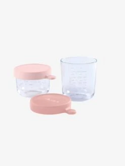 Coffret De 2 Pots De Conservation En Verre BEABA Airy Green/ Light Mist - Beaba -Premier âge Boutieque coffret de 2 pots de conservation en verre beaba 2