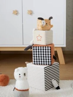 Cubes En Tissu MES PETITS JOUETS Multicolore - Vertbaudet -Premier âge Boutieque cubes en tissu mes petits jouets 4