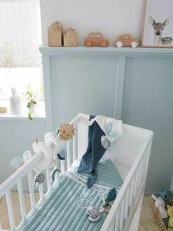 Doudou Carré En Coton Bio* Et Polyester + Hochet Rond LOVELY NATURE Blanc Moyen Uni Avec Decor - Vertbaudet -Premier âge Boutieque doudou carre en coton bio et polyester hochet rond lovely nature 1