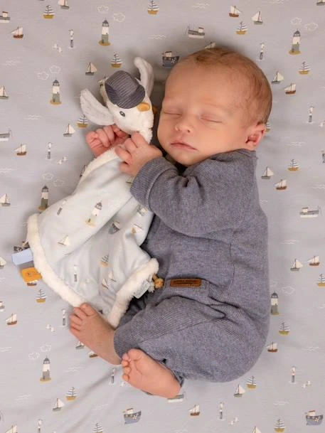 Doudou Carré Mouette - Sailors Bay - LITTLE DUTCH Bleu Grisé - Little Dutch 4 Doudou Carré Mouette - Sailors Bay - LITTLE DUTCH Bleu Grisé - Little Dutch – Image 2