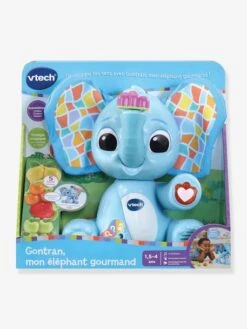 Gontran, Mon éléphant Gourmand - VTECH Bleu - Toutes Les Marques -Premier âge Boutieque gontran mon elephant gourmand vtech 1