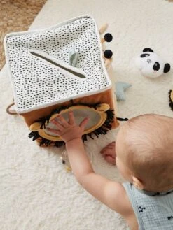 Grand Cube D'activités En Tissu TANZANIE Multicolore - Vertbaudet -Premier âge Boutieque grand cube dactivites en tissu tanzanie 3