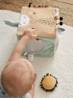 Grand Cube D'activités En Tissu TANZANIE Multicolore - Vertbaudet -Premier âge Boutieque grand cube dactivites en tissu tanzanie 4