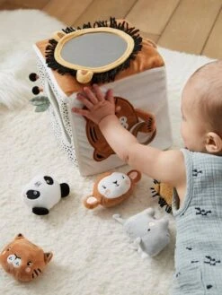 Grand Cube D'activités En Tissu TANZANIE Multicolore - Vertbaudet -Premier âge Boutieque grand cube dactivites en tissu tanzanie 5