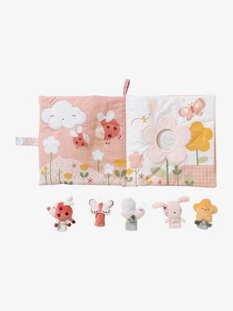 Grand Livre D'éveil Et Marionnettes à Doigts En Velours PAYS ROSE Multicolore - Vertbaudet 5 Grand Livre D'éveil Et Marionnettes à Doigts En Velours PAYS ROSE Multicolore - Vertbaudet – Image 3