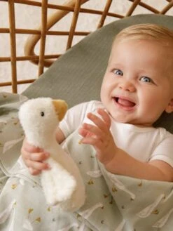 Hochet Couineur Little Goose - LITTLE DUTCH Blanc - Little Dutch -Premier âge Boutieque hochet couineur little goose little dutch 3