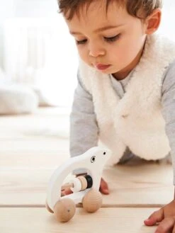 Hochet Ourson En Bois FSC® Blanc - Vertbaudet -Premier âge Boutieque hochet ourson en bois fsc 2