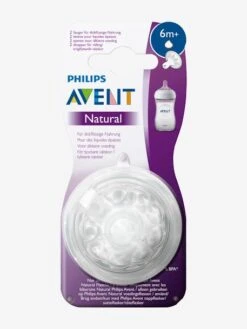 Lot De 2 Tétines Philips AVENT Natural à Débit Rapide, Dès 6 Mois Transparent - Philips Avent -Premier âge Boutieque lot de 2 tetines philips avent natural a debit rapide des 6 mois 2