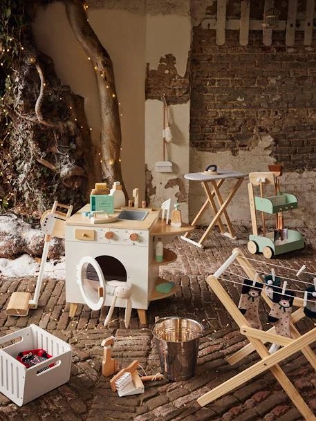 Machine à Laver Et à Repasser En Bois FSC® Blanc - Vertbaudet 6 Machine à Laver Et à Repasser En Bois FSC® Blanc - Vertbaudet – Image 4