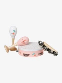 Set 3 Instruments : Maracas, Tambourin, Grelots En Bois FSC® Multicolore - Vertbaudet -Premier âge Boutieque set 3 instruments maracas tambourin grelots en bois fsc 4