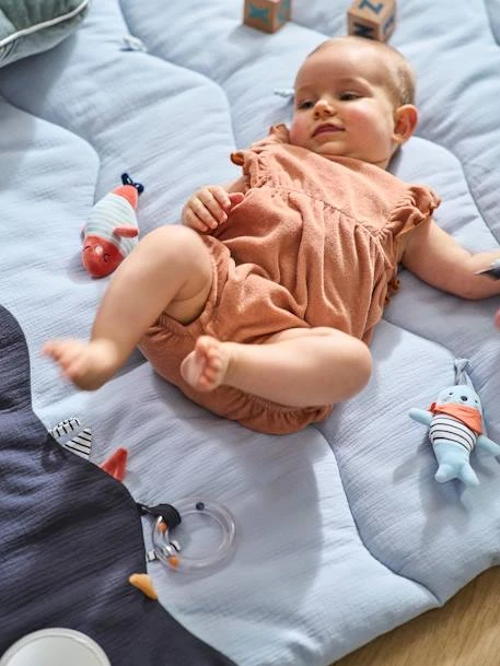 Tapis D'éveil Souple Sans Arche LEON SUR LE PONTON Bleu - Vertbaudet 5 Tapis D'éveil Souple Sans Arche LEON SUR LE PONTON Bleu - Vertbaudet – Image 3