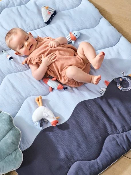 Tapis D'éveil Souple Sans Arche LEON SUR LE PONTON Bleu - Vertbaudet 6 Tapis D'éveil Souple Sans Arche LEON SUR LE PONTON Bleu - Vertbaudet – Image 4