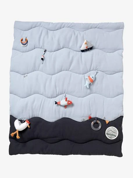 Tapis D'éveil Souple Sans Arche LEON SUR LE PONTON Bleu - Vertbaudet 3 Tapis D'éveil Souple Sans Arche LEON SUR LE PONTON Bleu - Vertbaudet